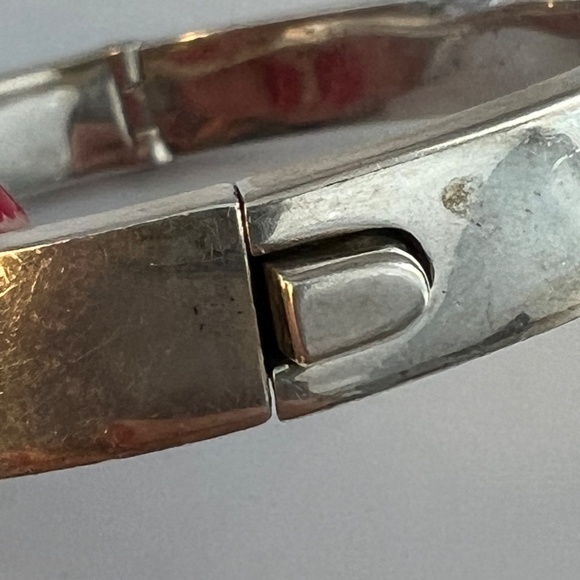 Vintage Taxco Silver Bracelet Modernist Chunky 925 Hinged Bangle - Picture 7 of 16